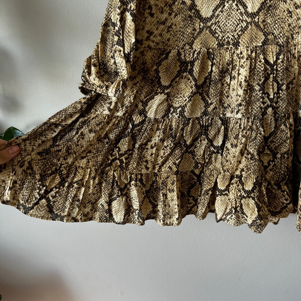 Zara chiffon snake print dress L - Picture 6 of 10
